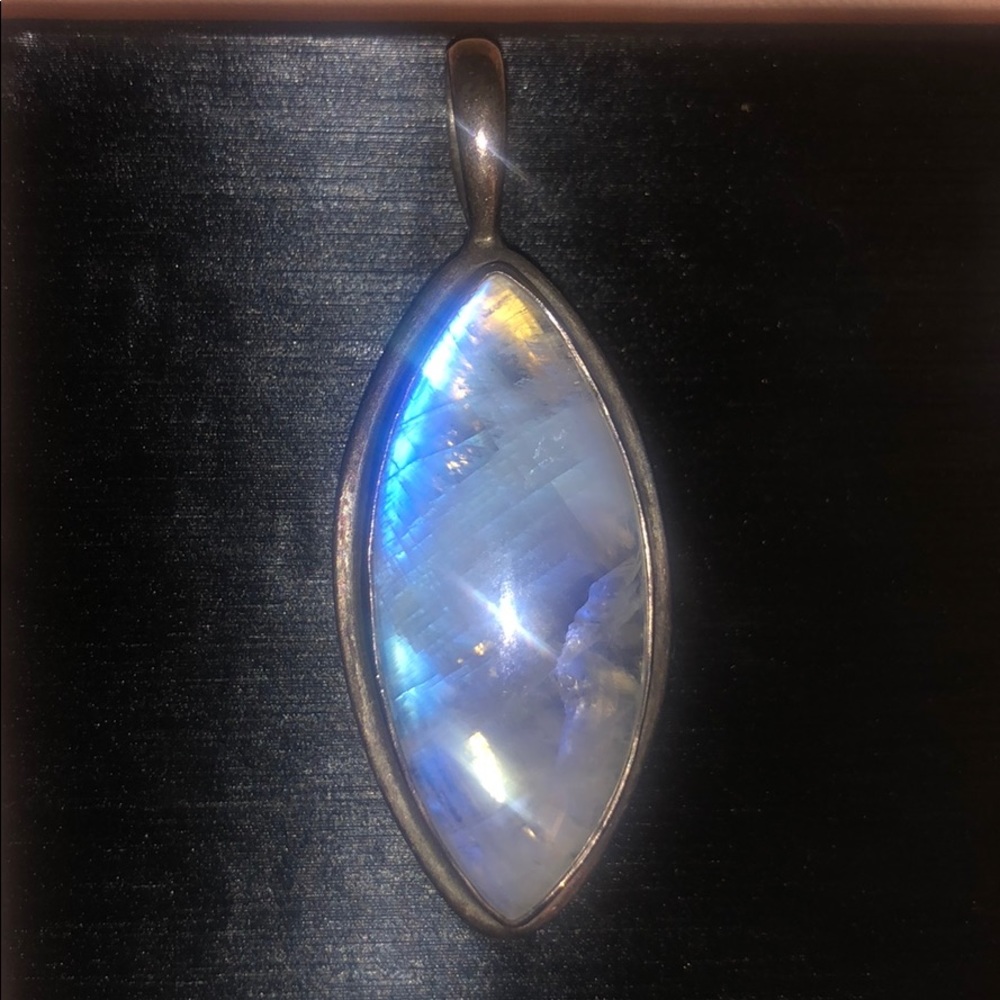 Stunning rainbow moonstone pendant!